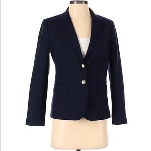 J CREW Navy Schoolgirl Blazer with Gold Buttons